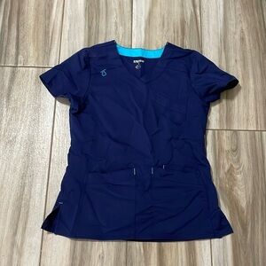 Scrubstar scrub top navy blue
